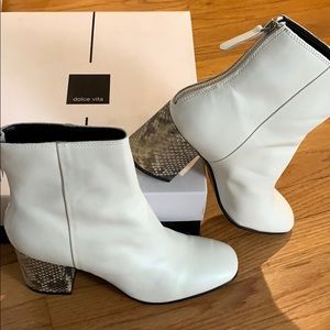 Booties with Snake Print Heel by Dolce Vita Size 8